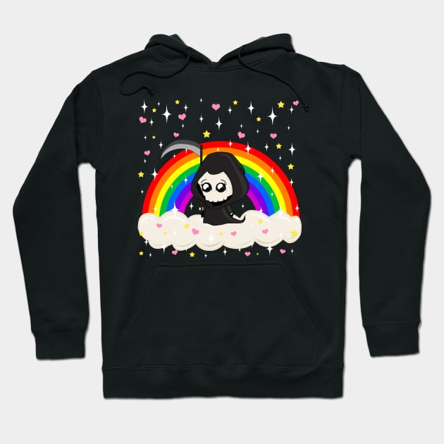 Cute Grim Reaper Hoodie by valentinahramov